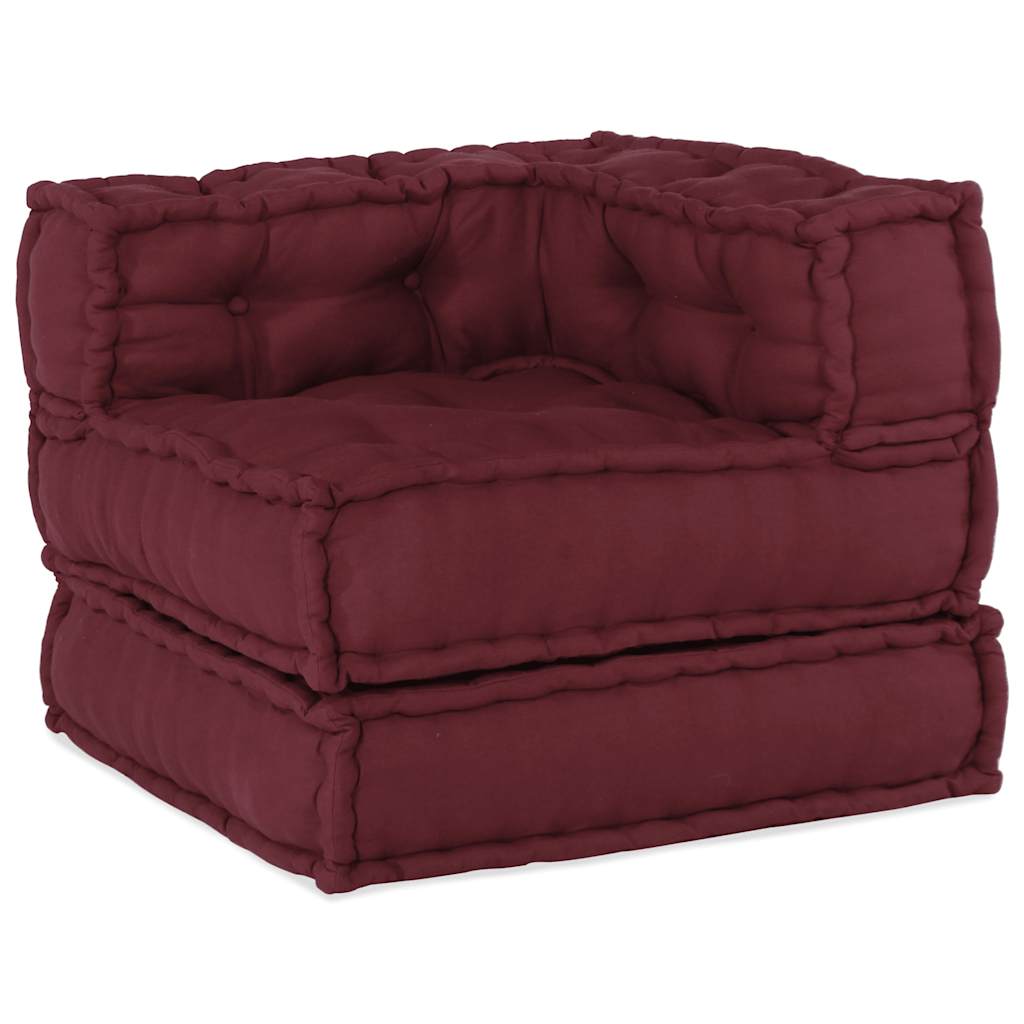 Ensemble canapé modulable Vidaxx tissu marron châtaigne 70x70x54