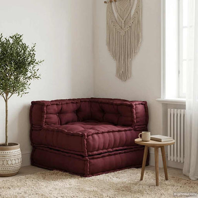 Ensemble canapé modulable Vidaxx tissu marron châtaigne 70x70x54