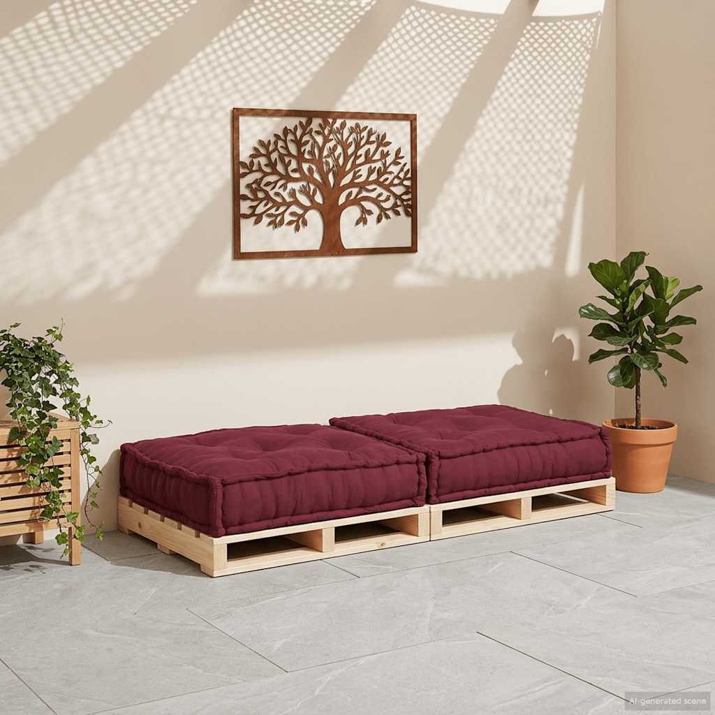 Ensemble canapé modulable Vidaxx tissu marron châtaigne 70x70x36