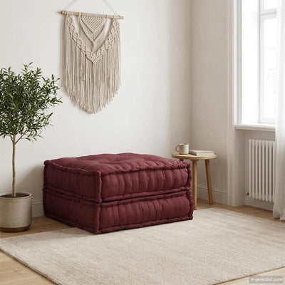 Ensemble canapé modulable Vidaxx tissu marron châtaigne 70x70x36