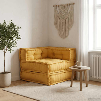 Vidaxx canapé modulable 70x70x54 tissu jaune