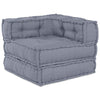 Vidaxl canapé d'angle modulable gris 70 x 70 x 56 cm tissu