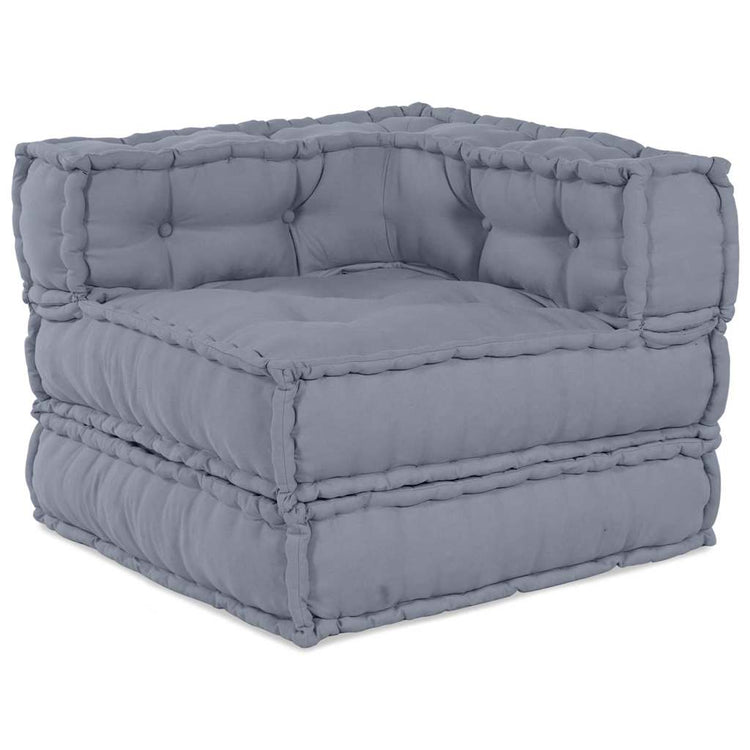 Vidaxl canapé d'angle modulable gris 70 x 70 x 56 cm tissu