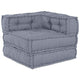 Vidaxl canapé d'angle modulable gris 70 x 70 x 56 cm tissu