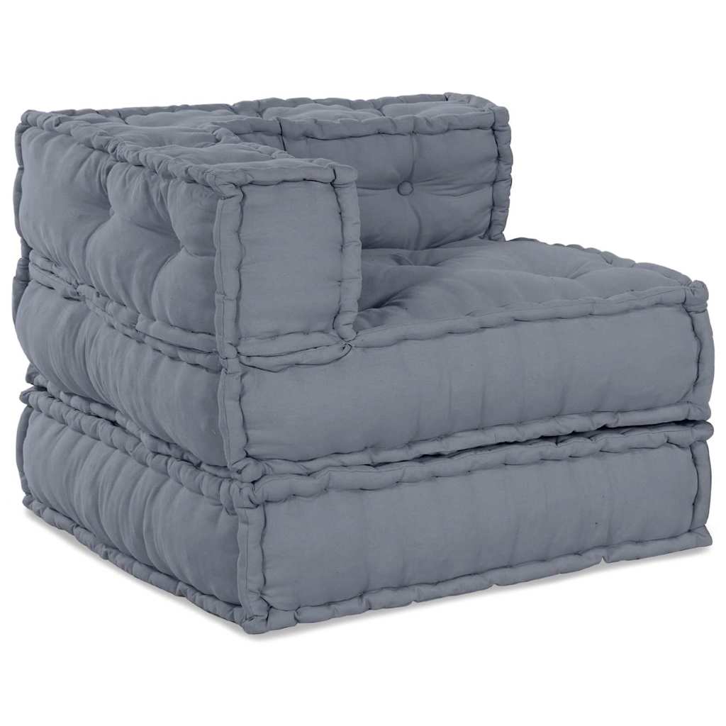 Vidaxl canapé d'angle modulable gris 70 x 70 x 56 cm tissu