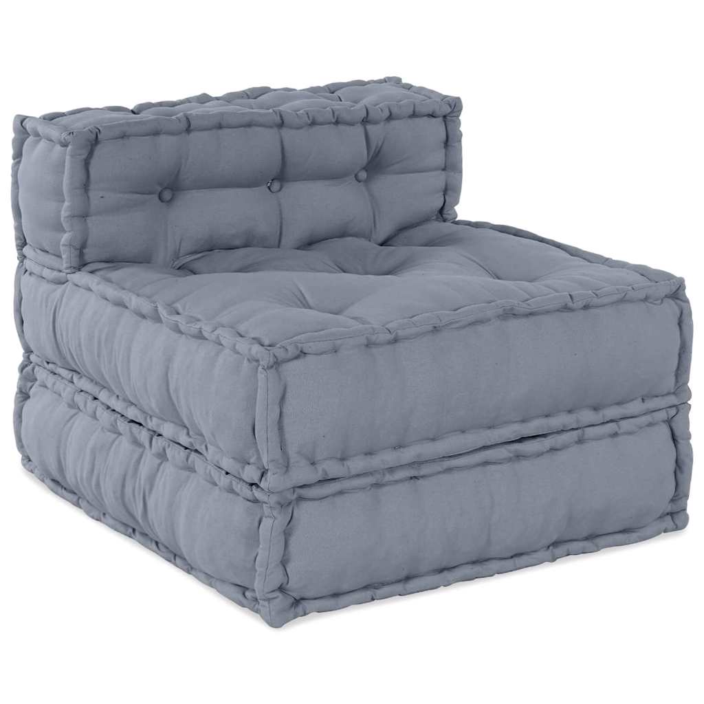 Vidaxl canapé modulable gris 70 x 70 x 56 cm tissu