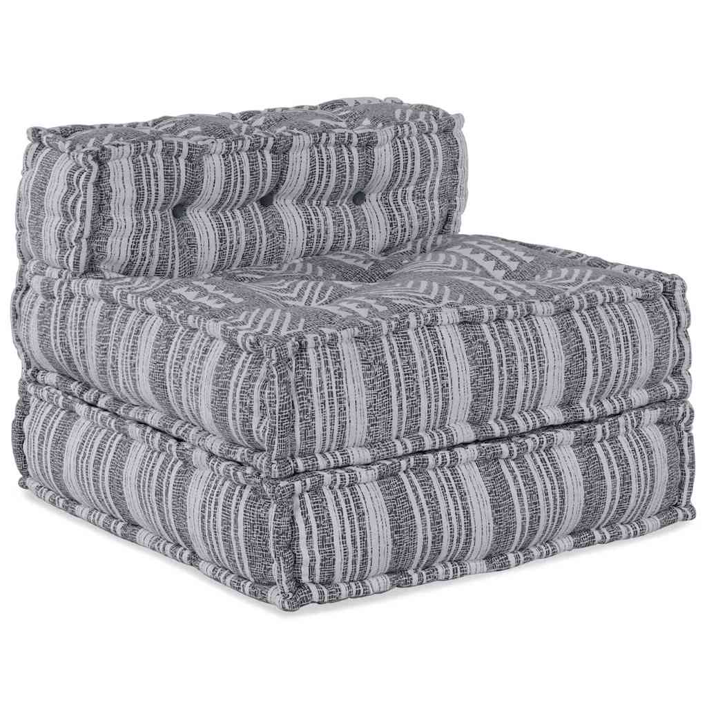 VidaXL canapé modulable imprimé gris 70 x 70 x 56 cm tissu