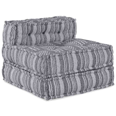 VidaXL canapé modulable imprimé gris 70 x 70 x 56 cm tissu
