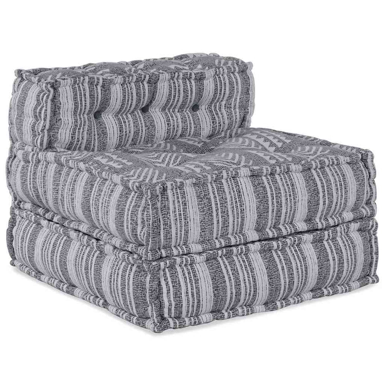 VidaXL canapé modulable imprimé gris 70 x 70 x 56 cm tissu