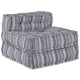 VidaXL canapé modulable imprimé gris 70 x 70 x 56 cm tissu