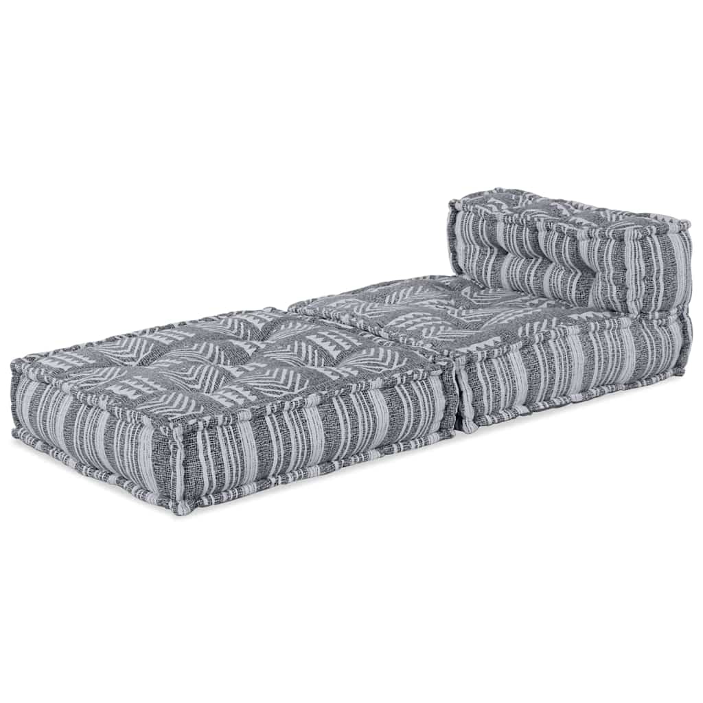 VidaXL canapé modulable imprimé gris 70 x 70 x 56 cm tissu