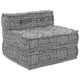 Canapé modulable Vidaxl gris clair 70 x 70 x 56 cm tissu