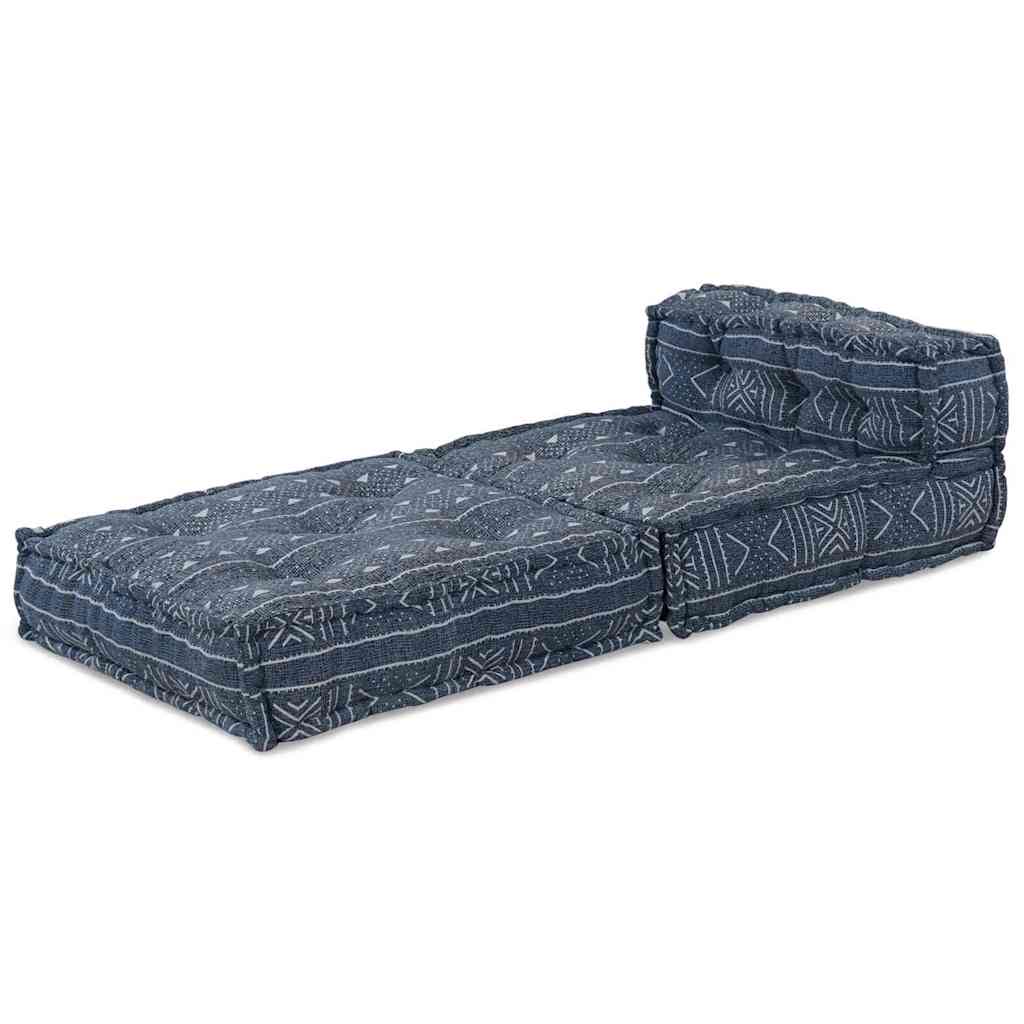 VidaXL canapé modulable imprimé indigo 70 x 70 x 56 cm tissu