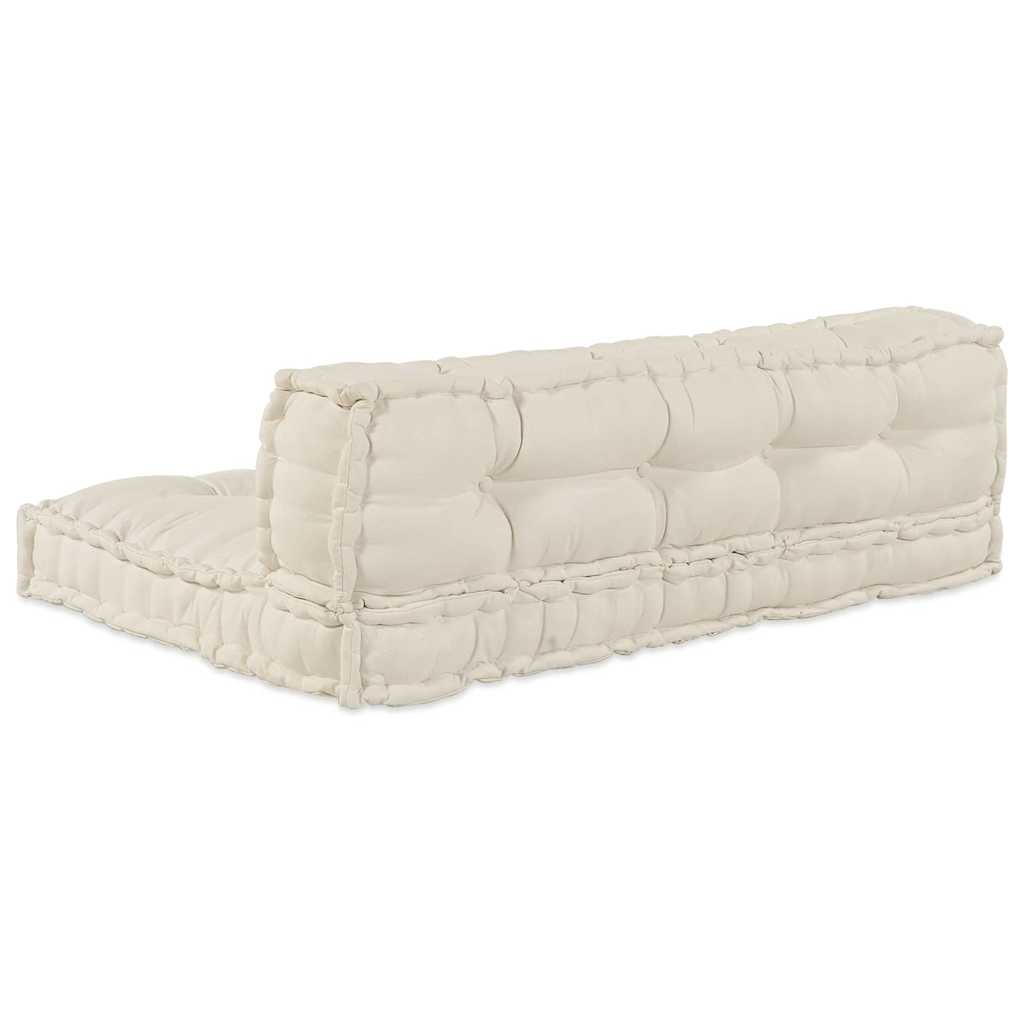 Vidaxl canapé modulable 2 pcs crème 120 x 80 x 38 cm tissu