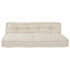 Vidaxl canapé modulable 2 pcs crème 120 x 80 x 38 cm tissu