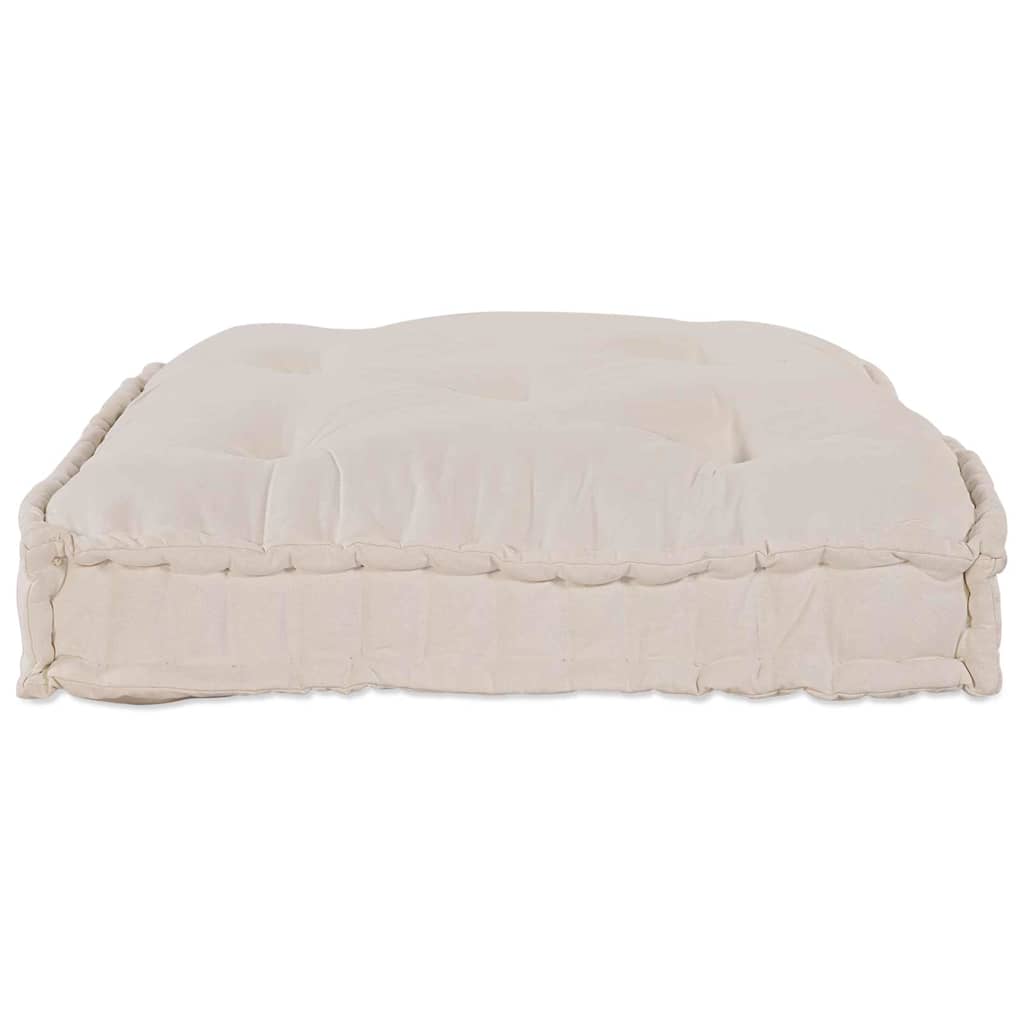 VidaXL canapé modulable crème 120 x 80 x 12 cm tissu
