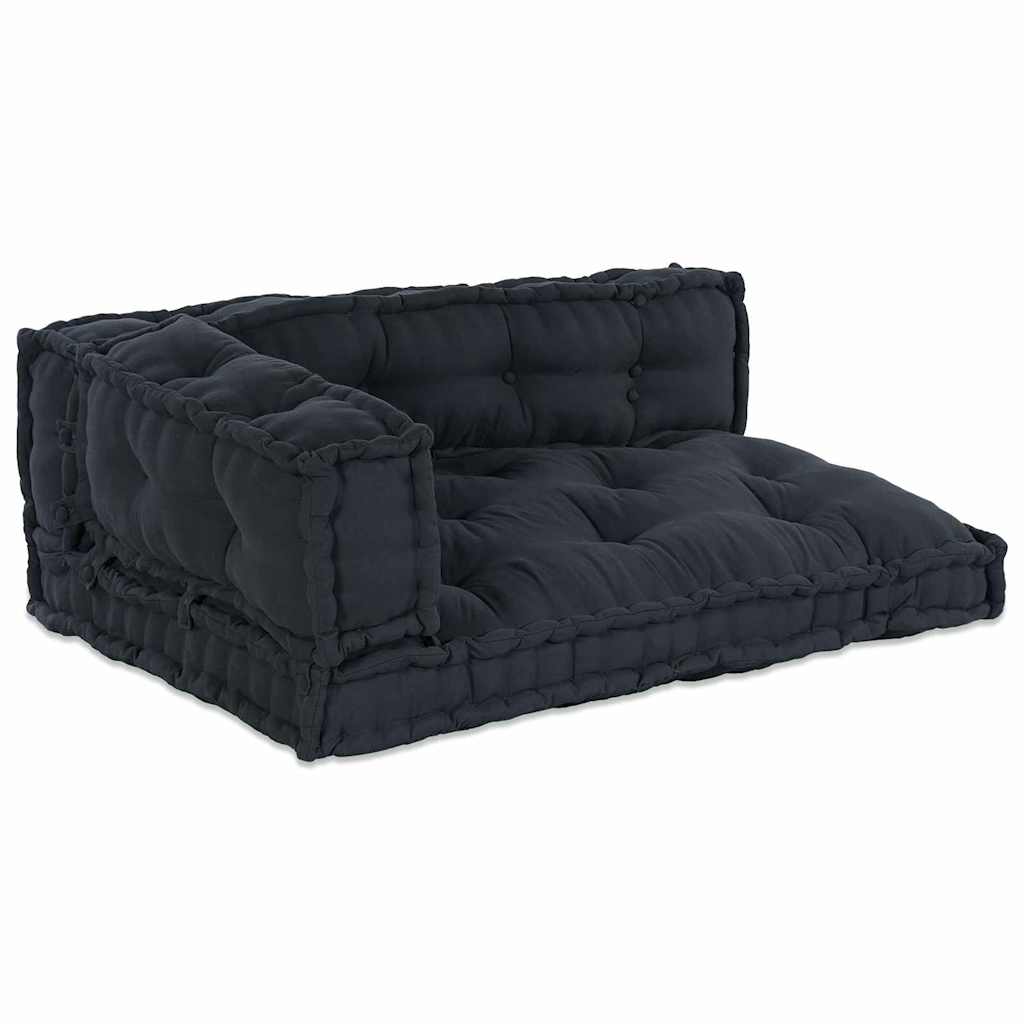 Vidaxl canapé modulable 3 pcs anthracite 120 x 80 x 38 cm tissu