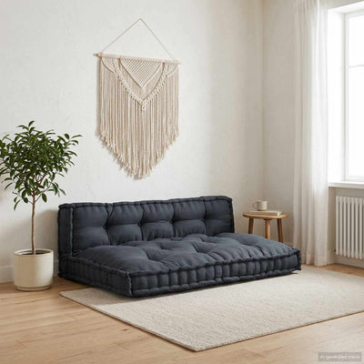 Vidaxl canapé modulable 2 pcs anthracite 120 x 80 x 38 cm tissu