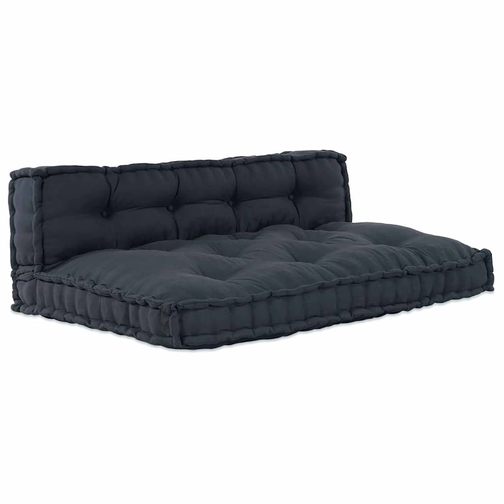 Vidaxl canapé modulable 2 pcs anthracite 120 x 80 x 38 cm tissu