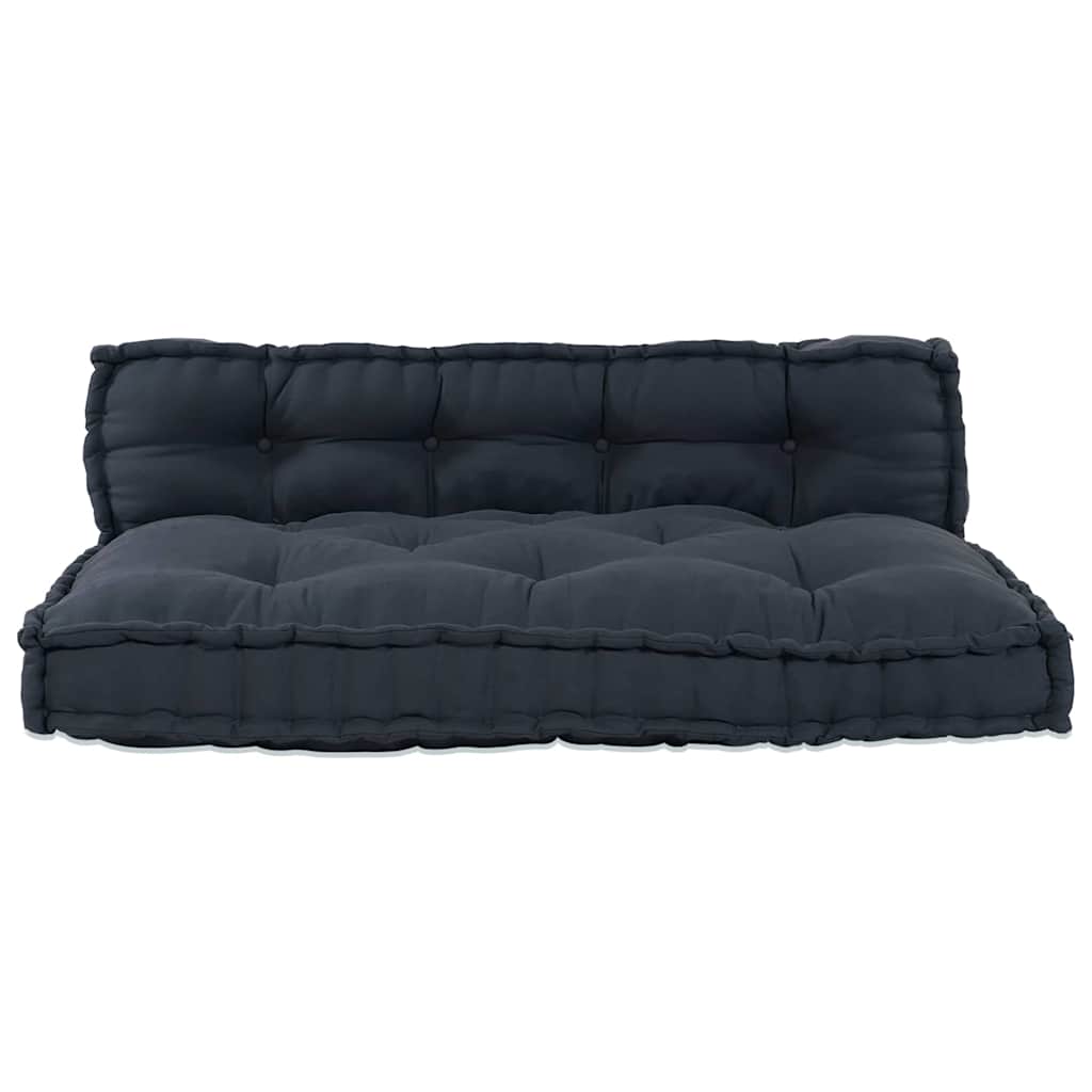 Vidaxl canapé modulable 2 pcs anthracite 120 x 80 x 38 cm tissu