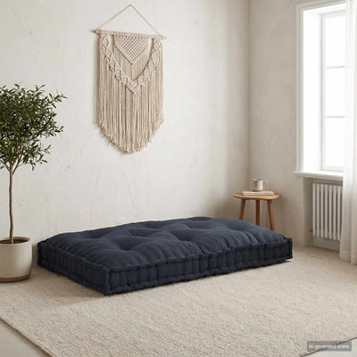 Vidaxl canapé modulable anthracite 120 x 80 x 12 cm tissu