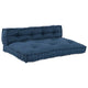 VidaXL canapé modulable 2 pcs indigo 120 x 80 x 38 cm tissu