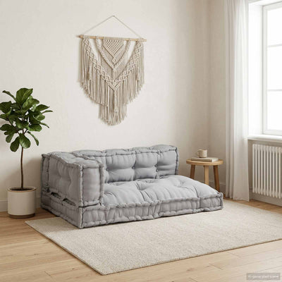 Vidaxl canapé modulable 3 pcs gris 120 x 80 x 38 cm tissu