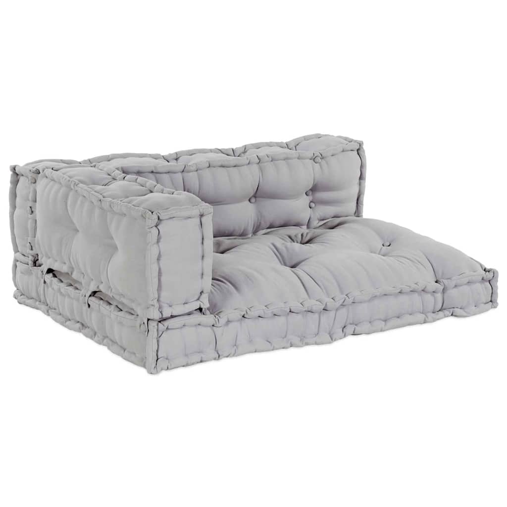 Vidaxl canapé modulable 3 pcs gris 120 x 80 x 38 cm tissu