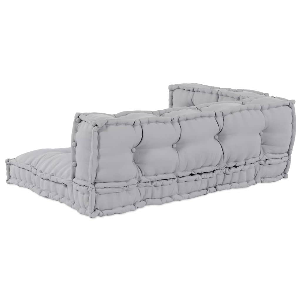 Vidaxl canapé modulable 3 pcs gris 120 x 80 x 38 cm tissu