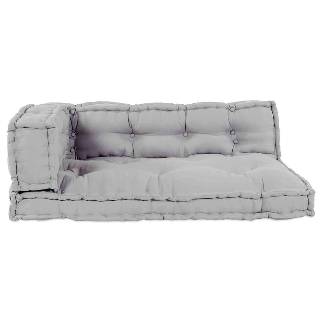 Vidaxl canapé modulable 3 pcs gris 120 x 80 x 38 cm tissu