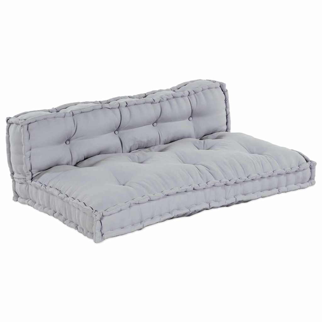 Vidaxl canapé modulable 2 pcs gris 120 x 80 x 38 cm tissu