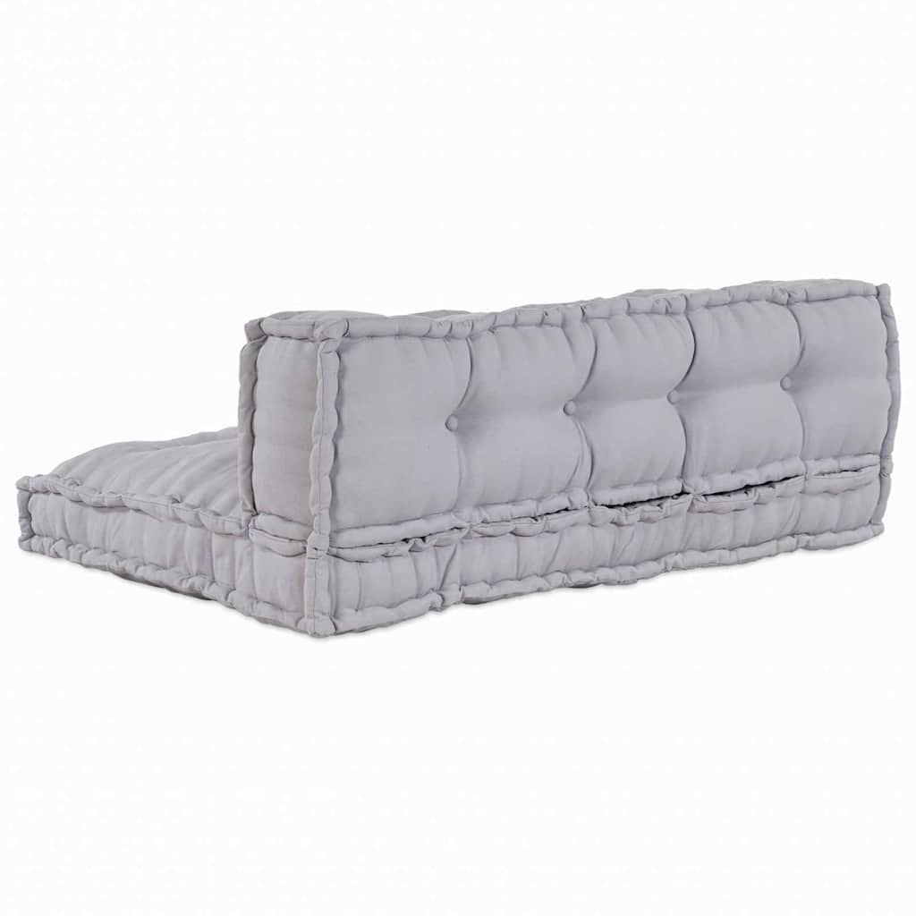 Vidaxl canapé modulable 2 pcs gris 120 x 80 x 38 cm tissu