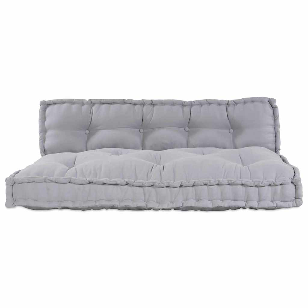 Vidaxl canapé modulable 2 pcs gris 120 x 80 x 38 cm tissu