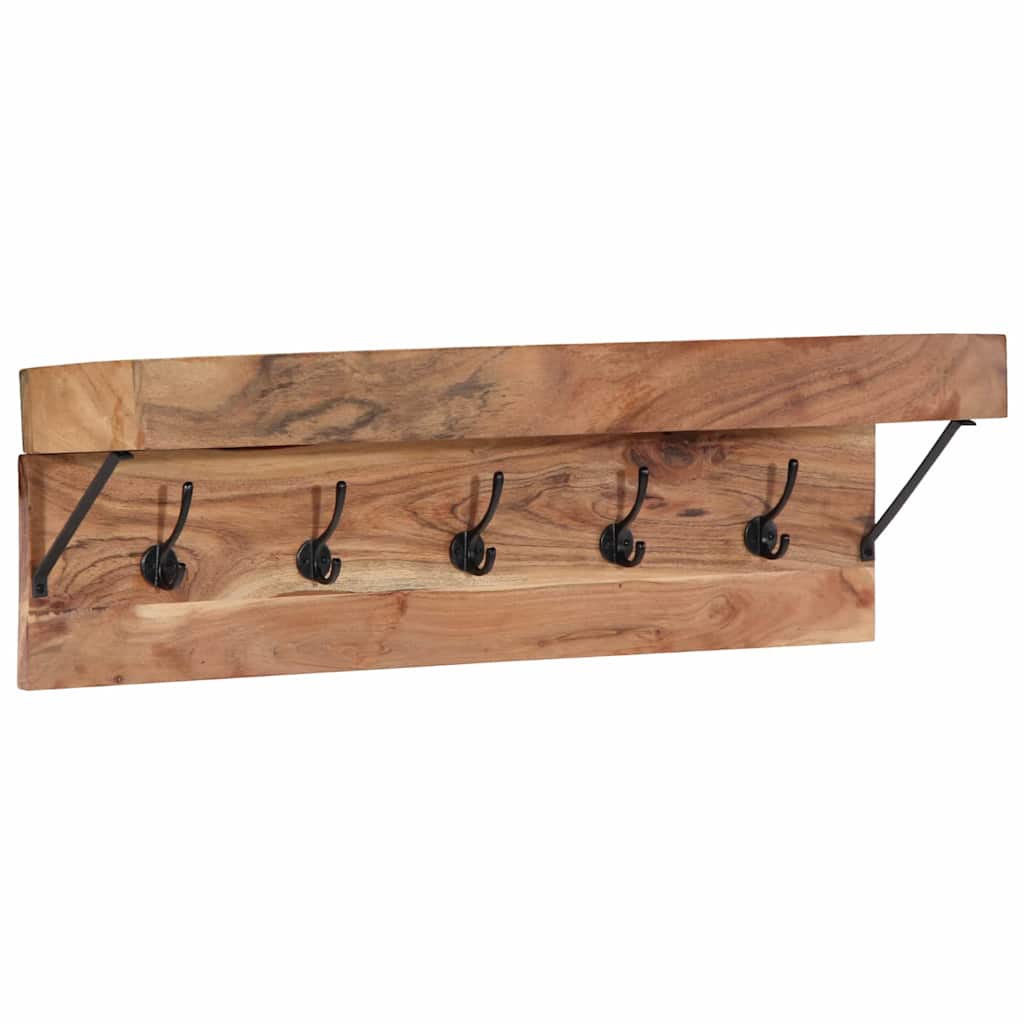 Vidaxx portemanteau avec étagère marron 73 x 19 x 23 cm bois d'acacia massif