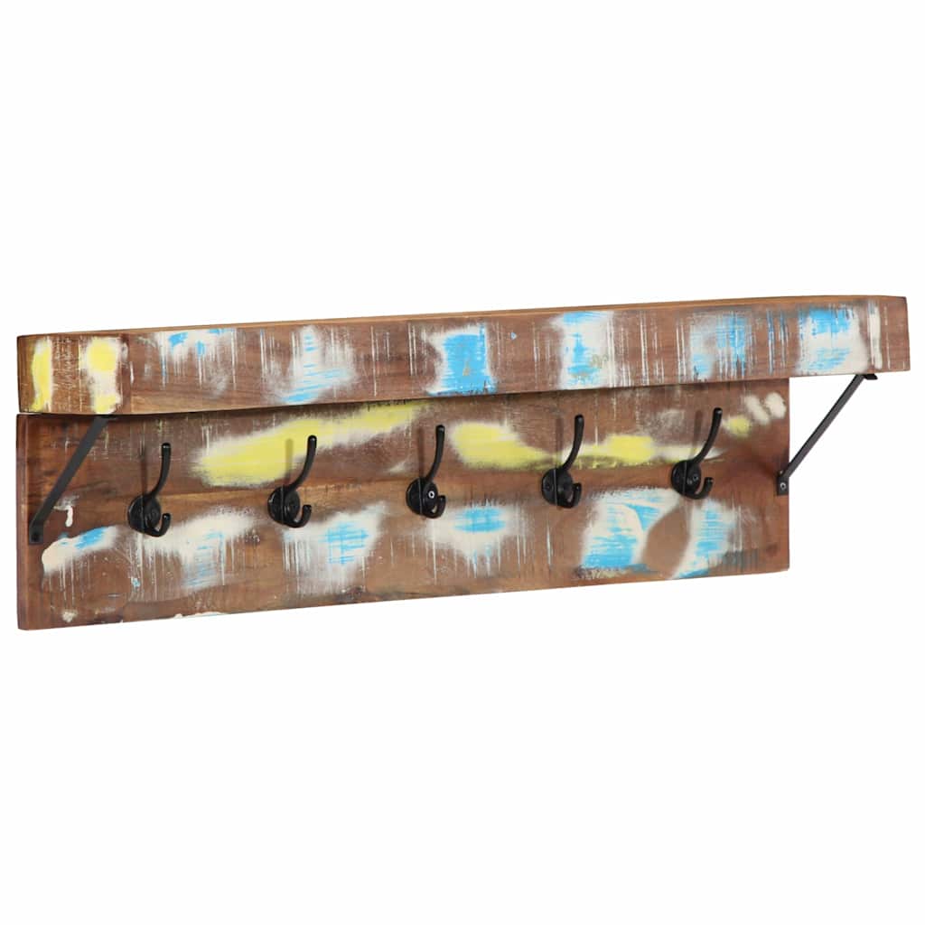 Vidaxx portemanteau avec étagère marron 73 x 19 x 23 cm bois massif recyclé