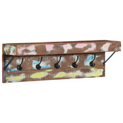 Vidaxx portemanteau avec étagère marron 73 x 19 x 23 cm bois massif recyclé - afbeelding 3