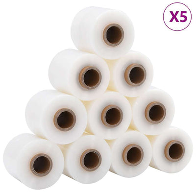 Films étirables VidaXL 50 pièces transparents 23 µm 10 cm x 150 m