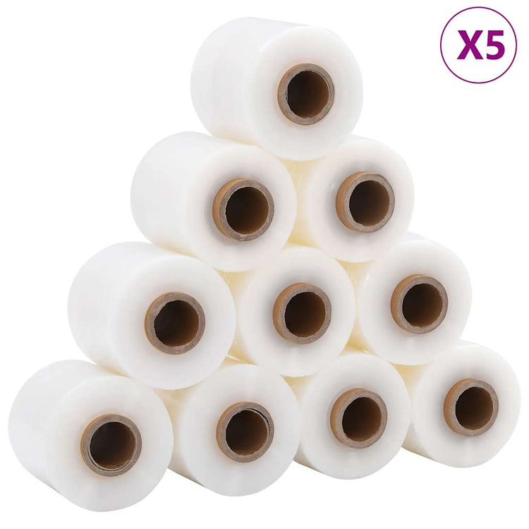 Films étirables VidaXL 50 pièces transparents 23 µm 10 cm x 150 m
