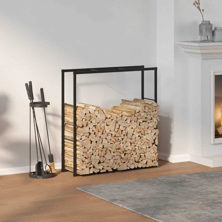 Vidaxx support à bois de chauffage 110x30x116 cm acier noir