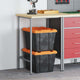 Vidaxx table d'angle gris 55 x 55 x 85 cm acier et bois d'ingénierie