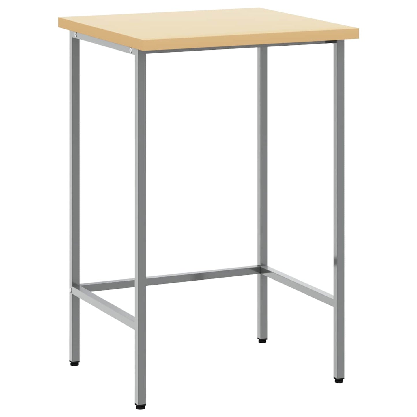 Vidaxx table d'angle gris 55 x 55 x 85 cm acier et bois d'ingénierie