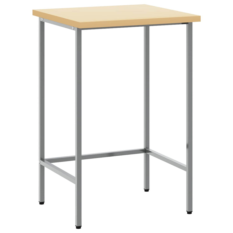 Vidaxx table d'angle gris 55 x 55 x 85 cm acier et bois d'ingénierie