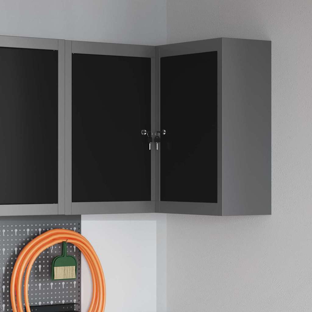 Vidaxxl armoire à outils avec étagère noir et gris 55 x 55 x 55 cm
