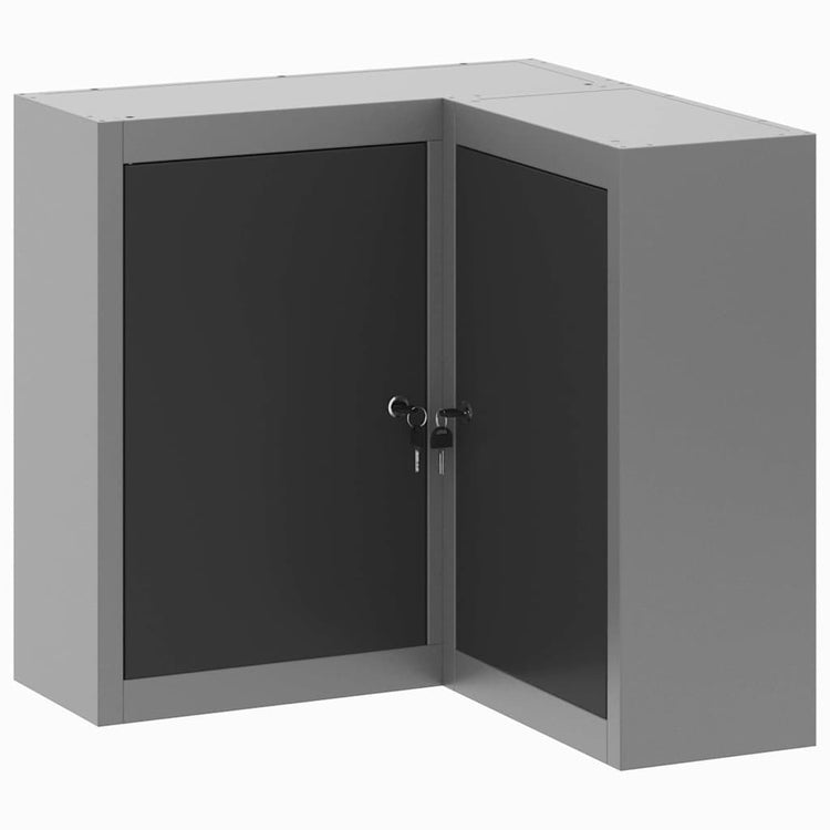 Vidaxxl armoire à outils avec étagère noir et gris 55 x 55 x 55 cm