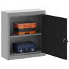 Vidaxxl armoire à outils avec étagère noir et gris 50 x 20 x 55 cm