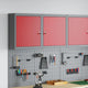 Vidaxx armoire à outils avec étagère rouge et gris 50 x 20 x 55 cm