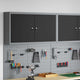 Vidaxxl armoire à outils avec étagère noir et gris 50 x 20 x 55 cm