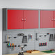 Vidaxx armoire à outils avec étagère rouge et gris 50 x 20 x 55 cm