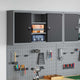 Vidaxxl armoire à outils avec étagère noir et gris 50 x 20 x 55 cm
