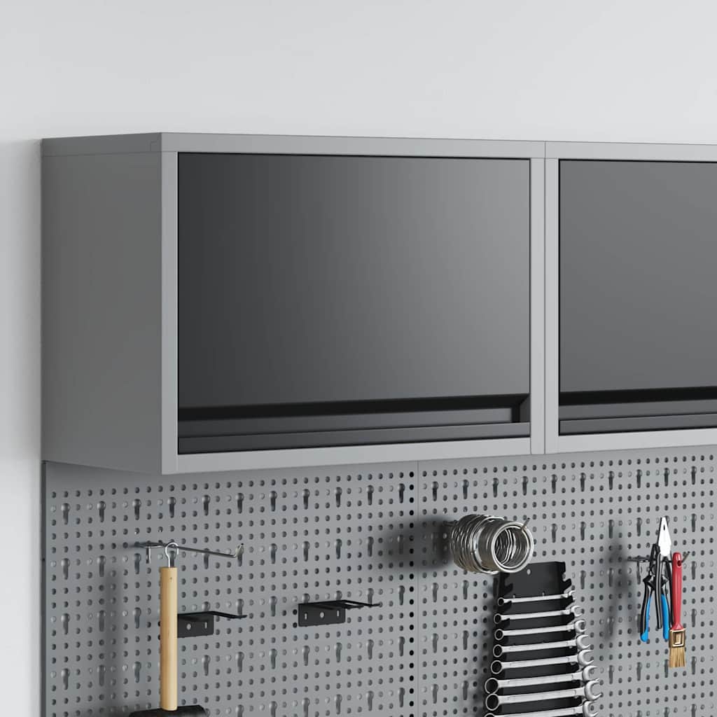 Vidaxx armoire à outils avec rangement noir et gris 50 x 25 x 35 cm